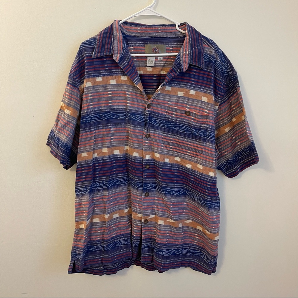The Territory Ahead Shirt Mens XXL Vintage Aztec Southwest Short Sleeve